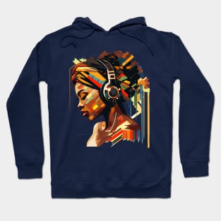 Black Woman Listening To Music Hoodie